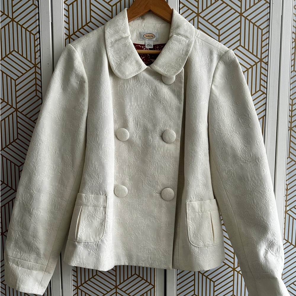 Talbots cream Blazer. Size L